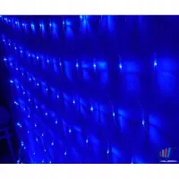 Siatka kurtyna 3.2x0.8m 100 niebieskich lampek led