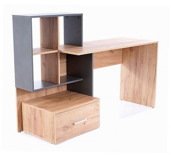 Biurko z półkami Garos 2 dąb wotan / antracyt zdjęcie 3