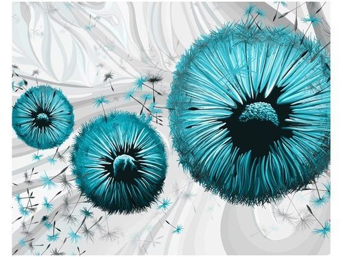 40CM 50CM OBRAZEK ŚCIENNY TURKUSOWE DMUCHAWCE 2 DRUK PŁÓTNO OBRAZ na Arena.pl