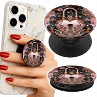 Uchwyt do telefonu Popsocket na palce/stojak KOBIECE WZORY KŁÓDKA SERCE