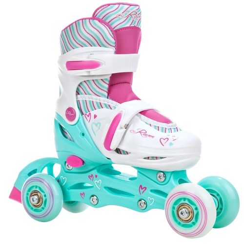 Rolki Wrotki Regulowane 3w1 RAVEN Loret Mint 27-30 Kółka LED na Arena.pl