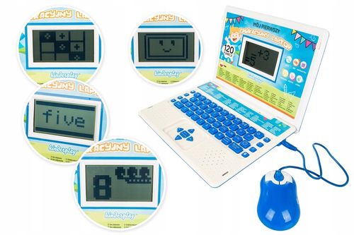 KINDERPLAY LAPTOP DLA DZIECI EDUKACYJNY DO NAUKI LITEREK LICZENIA 120 OPCJI na Arena.pl