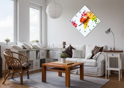 Zegar Ścienny - Mapa Kontynent - 60X60 Cm - C3Ad60X60-2799 na Arena.pl