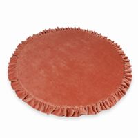 Mata do zabawy 100cm dla Dziecka okrągła z falbanką, Velvet Soft Canyon Clay