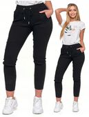 Spodnie Joggery Damskie Elastyczne z Wiązaniem Eleganckie Modne MORAJ