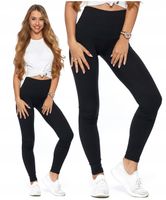 Legginsy z Wysokim Stanem Kryjące Getry Klasyczne Miękkie Wygodne MORAJ S/M