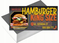 Wizytówki firmowe Foliowane 1000szt różne wzory HAMBURGER KING SIZE