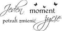 200 100CM NAKLEJKA JEDEN MOMENT POTRAFI ZMIENIĆ ŻYCIE ŚCIENNY