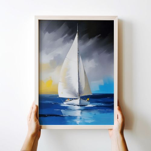 Plakat żaglówka łódka jacht 70x100 cm na Arena.pl