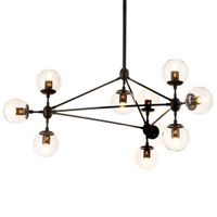 Loftowa lampa wisząca Astrifero ST-9047-10 amber Step molekuły czarna