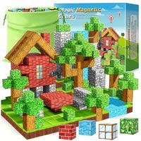 Klocki magnetyczne 3D kostki sześciany Pixele Zestaw XL 100 el. + 3 FIGURKI