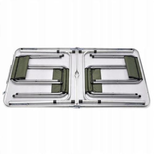 STÓŁ TURYSTYCZNY DO OGRODU SKŁADANY Z 4 KRZESŁAMI METEOR PESTA 60x120x53-69 na Arena.pl