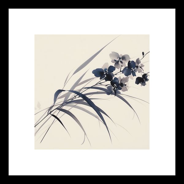 Plakat 20x20cm Orchidea w Sepii zdjęcie 3