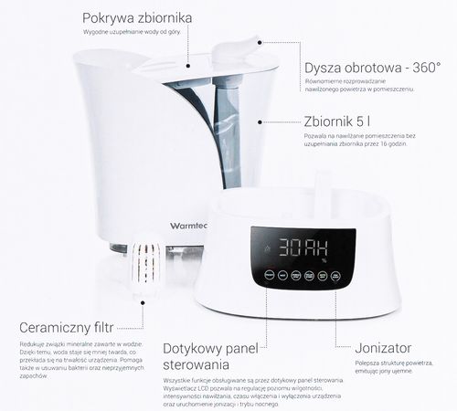 nawilżacz powietrza warmtec mist up na Arena.pl