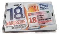 pudełko na pieniądze 16 x 9,5cm banknotówka na 18 urodziny kolor