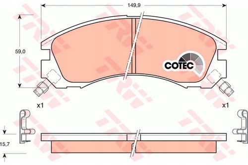 TRW Klocki hamulcowe przód kpl. GDB3200 na Arena.pl