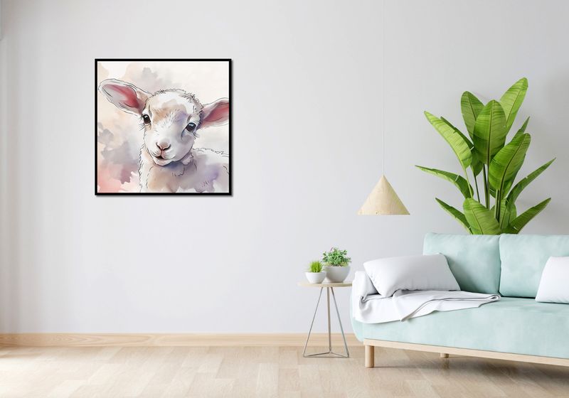 Plakat 80x80cm Mała Owieczka zdjęcie 4