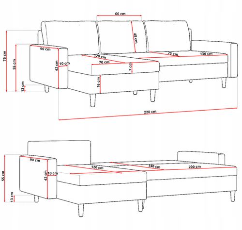 Narożnik ETNA - szary na Arena.pl