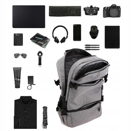 PLECAK MIEJSKI DO PRACY NA LAPTOPA 15 CALI POJEMNY MĘSKI WIELOFUNKCYJNY na Arena.pl