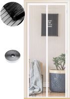 Moskitiera magnetyczna na drzwi 110x240 cm siatka na owady biała mocna