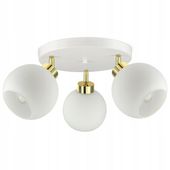 Lampa Wisząca Sufitowa Żyrandol Biała Szklane Kule White Glass EG3 LED E27