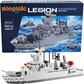 KLOCKI KONSTRUKCYJNE ZESTAW DLA DZIECI WOJSKOWY OKRĘT WOJENNY MODEL ZESTAW