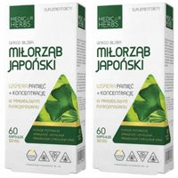 2x MEDICA HERBS Miłorząb Japoński KONCENTRACJA 60K