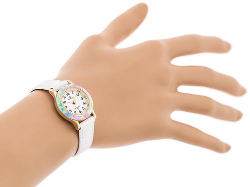 ZEGAREK DZIECIĘCY PERFECT LP195-05 - KOMUNIJNY - biały (zp812b) na Arena.pl