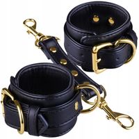 Solidne Skórzane Kajdanki Na Ręce z Karabińczykami, Opaski do Krępowania