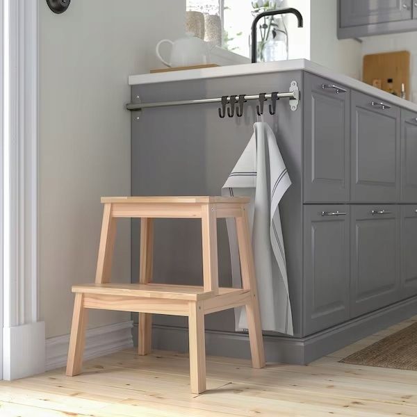 IKEA BEKVAM taboret ze schodkiem podest BUK zdjęcie 3