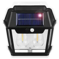 Lampa Solarna Led Podwójna Kinkiet Ogrodowy Elewacyjny z Czujnikiem Ruchu