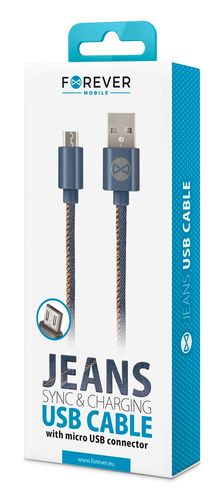 Kabel Forever micro-USB jeans 1m 2A na Arena.pl