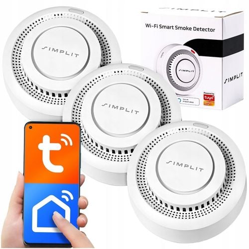 CZUJNIK DYMU DETEKTOR OGNIA WIFI ALARM BEZPRZEWODOWY CZUJKA TUYA na Arena.pl