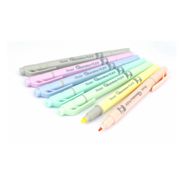 ZAKREŚLACZ DWUSTRONNY ILLUMINA FLEX PENTEL SLW11P SZARY zdjęcie 4