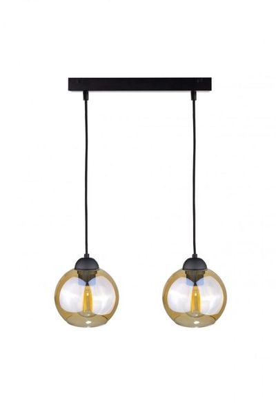 Lampa wisząca 2xE27 AMBRE BLACK zdjęcie 1