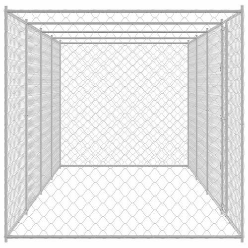 Klatka dla psa Srebrny 800 x 200 x 256 cm Stal Galwanizowana na Arena.pl