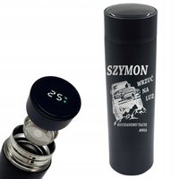 KUBEK Termiczny TERMOS POMYSŁ na PREZENT Czujnik Temperatury Mama Tata