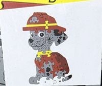 Drewniana układanka alfabet Marshall Psi Patrol