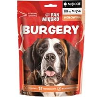 przysmaki dla psa burgery wołowina pan mięsko 100g monobiałkowe smakołyki