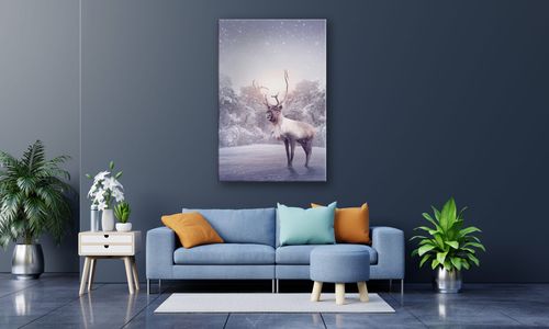 OBRAZ NA PŁÓTNIE 087 Renifer 60x90cm na Arena.pl