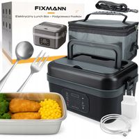 Lunch box elektryczny czarny 1000 ml z tworzywa sztucznego do mikrofalówki