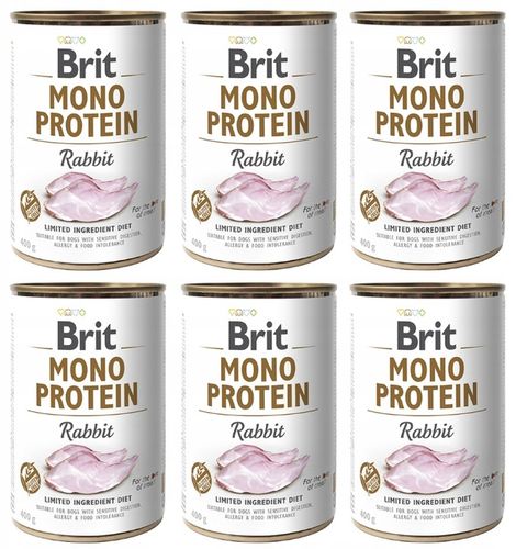 Brit Mono Protein Rabbit 6 x 400g - z królikiem na Arena.pl