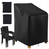 POKROWIEC OCHRONNY NA KRZESŁA OGRODOWE WODOODPORNY CZARNY