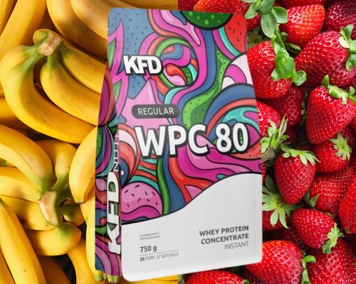 KFD REGULAR WPC 80 BIAŁKO KONCENTRAT BIAŁKA 750g SMAK BANAN-TRUSKAWKA na Arena.pl