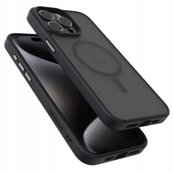 Spacecase Hybrid Mag Iphone 15 Pro Max Black zdjęcie 2