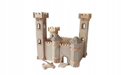 Drewniany Zamek RYCERZE RYCERZYKI ŻOŁNIERZE 60szt na Arena.pl