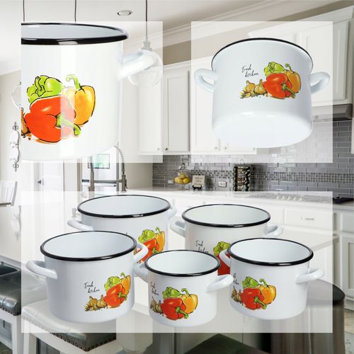 GARNEK GAR EMALIOWANY DUŻY DO ROSOŁU 18cm 3,4 L na Arena.pl