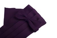 Pas smokingowy śliwkowy, fioletowy ciemny