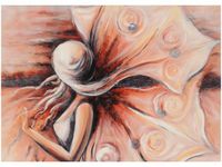 70X50CM OBRAZ PANI JESIEŃ POLU ŚCIAN