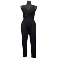 Kombinezon Damski Bez Rękawów Lekki Wygodny Na Lato Wiskoza Czarny 34